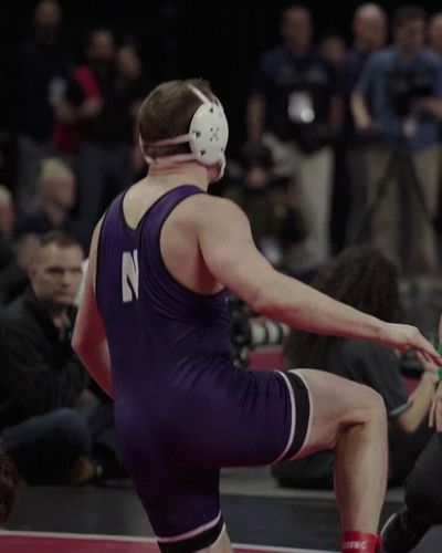 Video post by @NUWrestle on Twitter