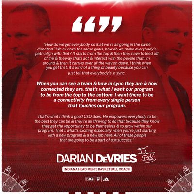 Image post by @IndianaMBB on Twitter