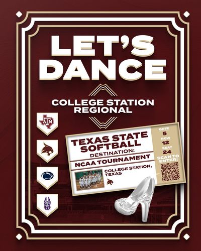 Image post by @TXStateSoftball on Twitter